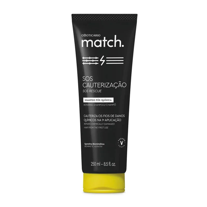 Shampoo Pós-Química Match SOS Cauterização, 250ml By O Boticário