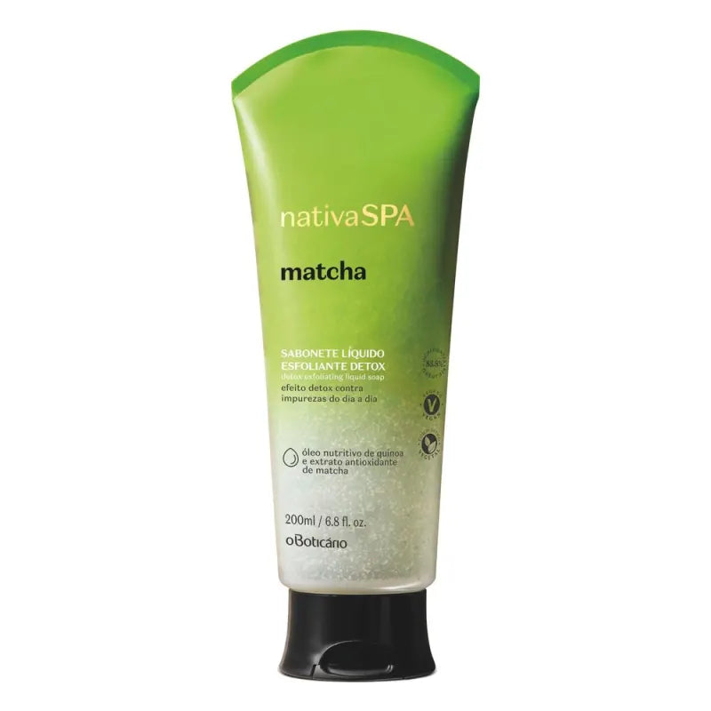 Nativa Spa Sabonete Líquido Esfoliante Detox Matcha, 200 ml By O Boticário