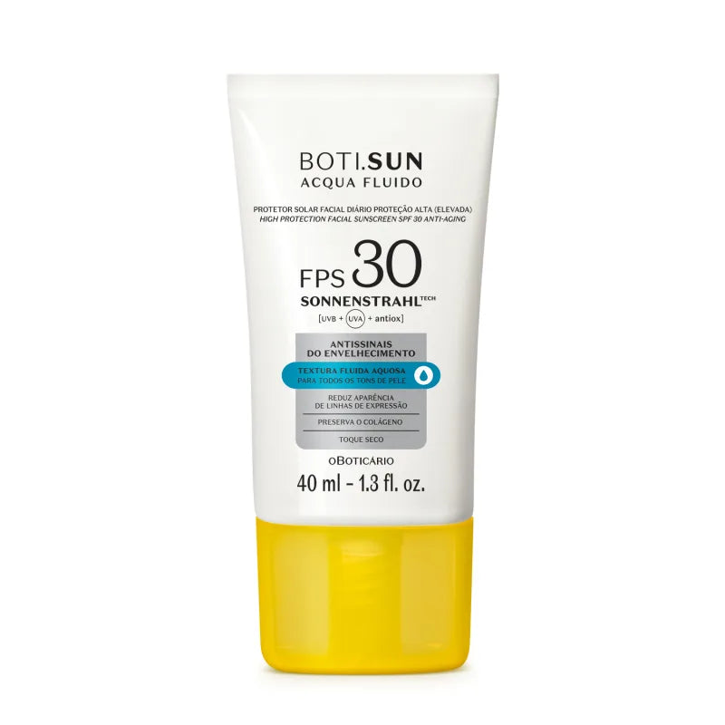 Boti.Sun Protetor Solar Facial Antissinais Acqua Fluido FPS30 By O Boticário