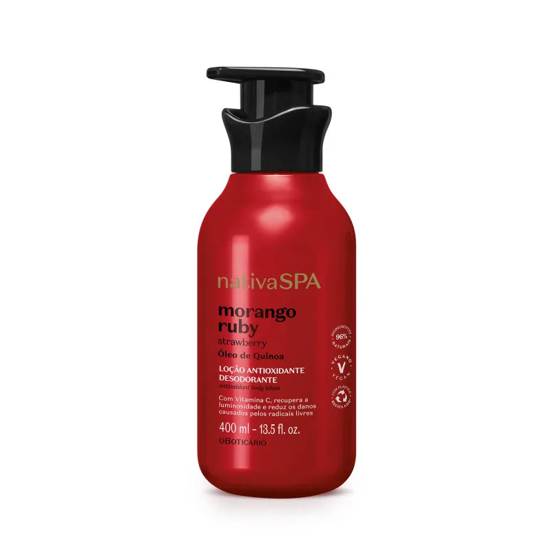 Loção Corporal Hidratante Nativa Spa Morango Ruby, 400ml By O Boticário