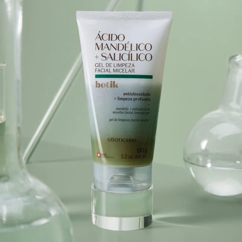 Gel de Limpeza Facial Micelar Ácido Mandélico + Salicílico Botik, 150g By O Boticário