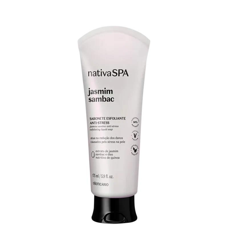 Sabonete Líquido Esfoliante Nativa Spa Jasmim Sambac, 175ml By O Boticário