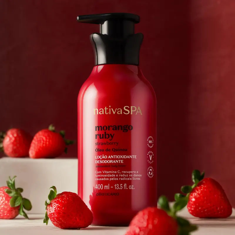 Loção Corporal Hidratante Nativa Spa Morango Ruby, 400ml By O Boticário