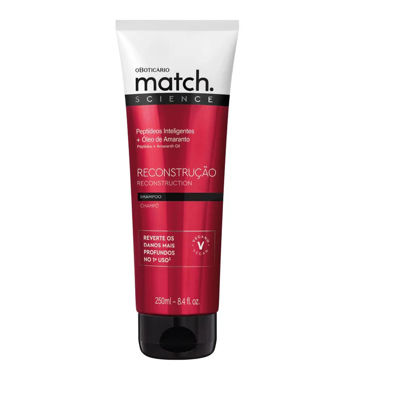 Shampoo Match Science Reconstrução, 250ml By O Boticário